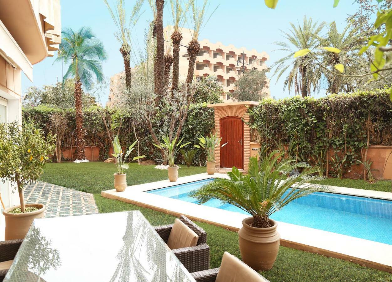The Ruby Apartment With Private Swimming Pool - Hivernage Quarter - By Goldex Marrakech Marrákes Kültér fotó